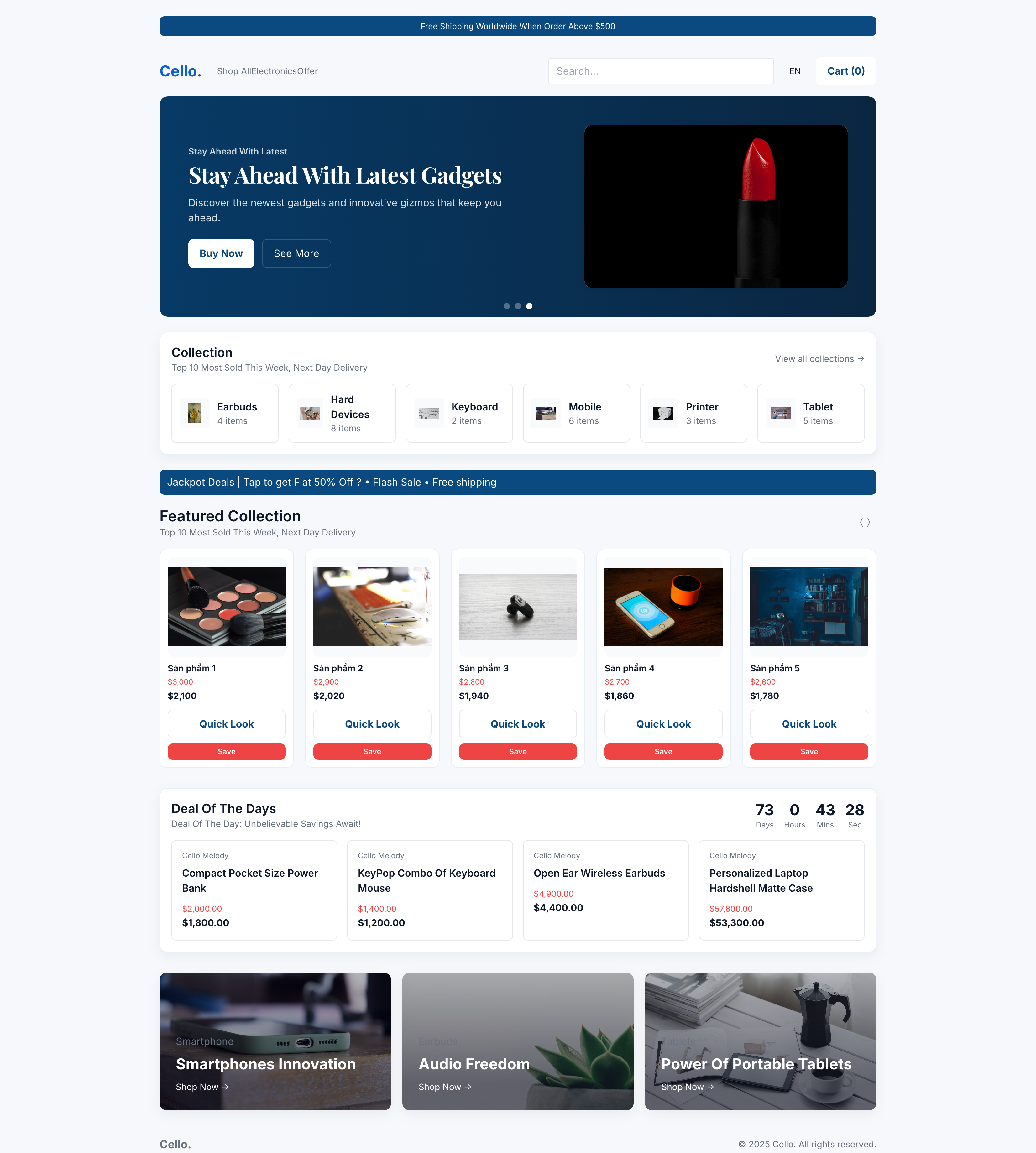Website mỹ phẩm – làm đẹp - dự án tiêu biểu