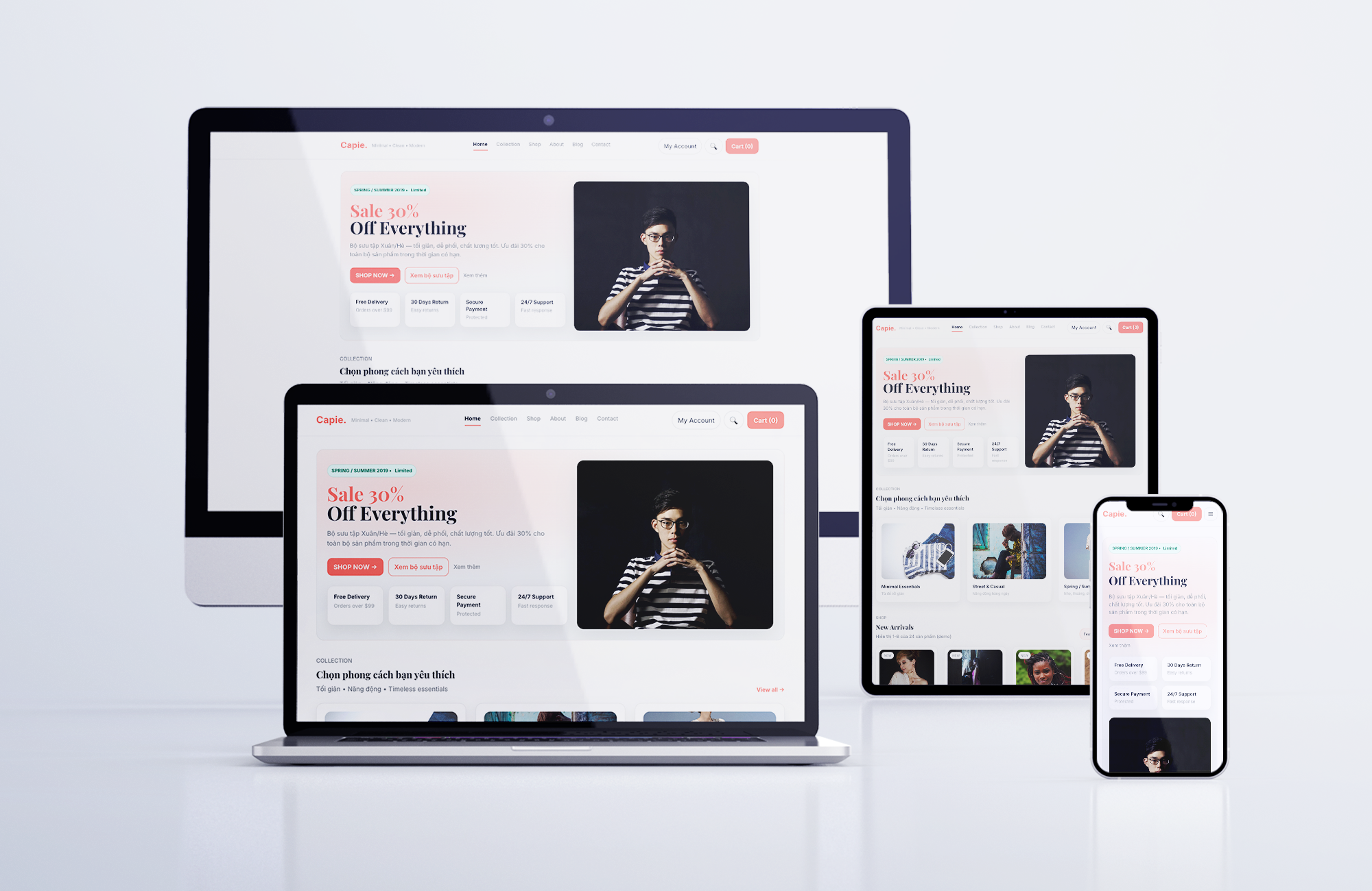 Website bán hàng thời trang - dự án tiêu biểu