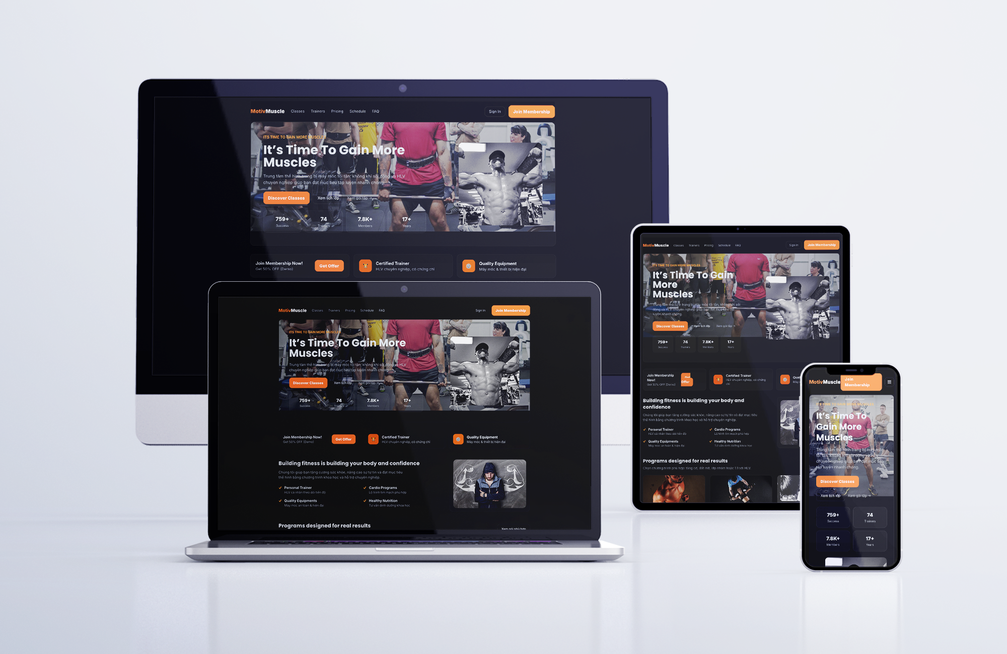 Website dịch vụ Gym - dự án tiêu biểu